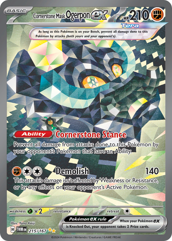 Cornerstone Mask Ogerpon EX - Twilight Masquerade SET-215