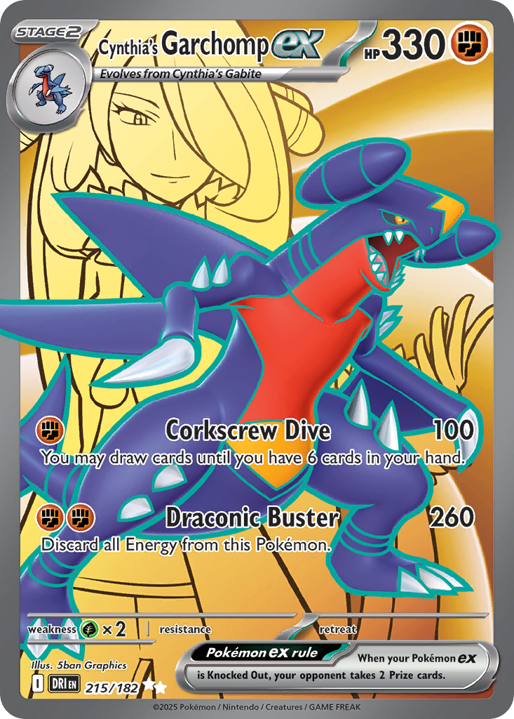Cynthia's Garchomp EX - Destined Rivals SET-215