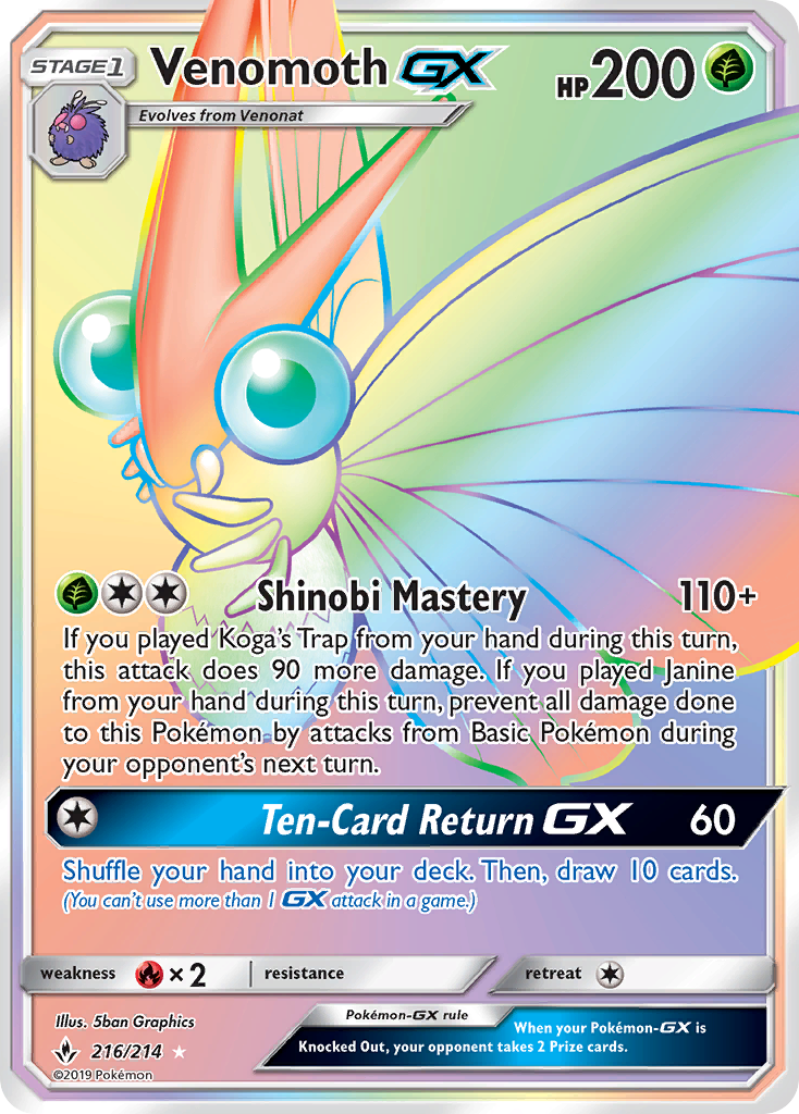 Venomoth-GX - Unbroken Bonds SET-216