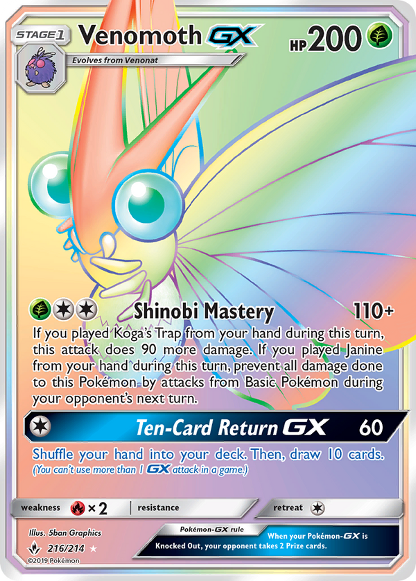 Venomoth-GX - Unbroken Bonds SET-216