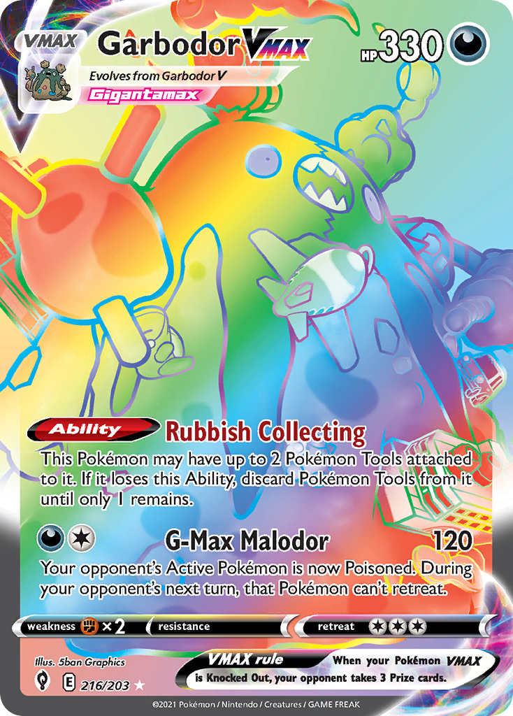 Garbodor VMAX - Evolving Skies SET-216