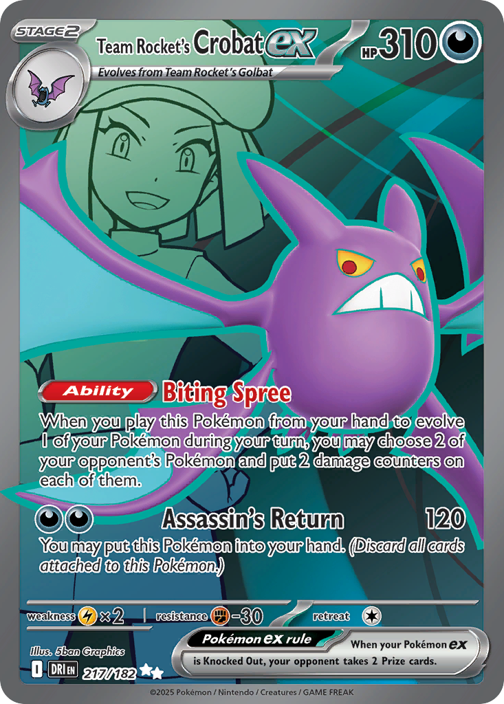 Team Rocket's Crobat EX - Destined Rivals SET-217