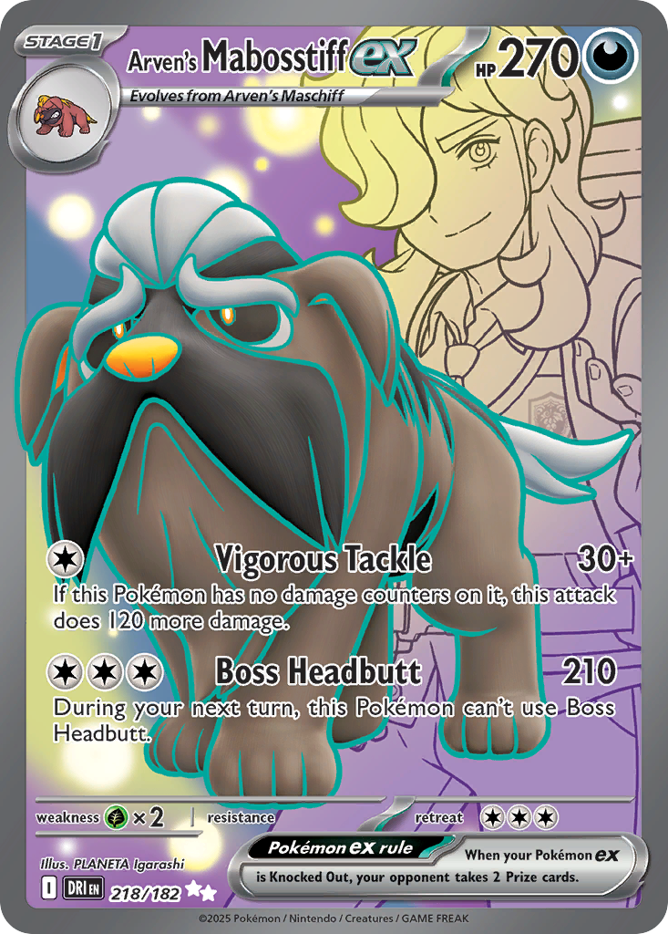 Arven's Mabosstiff EX - Destined Rivals SET-218
