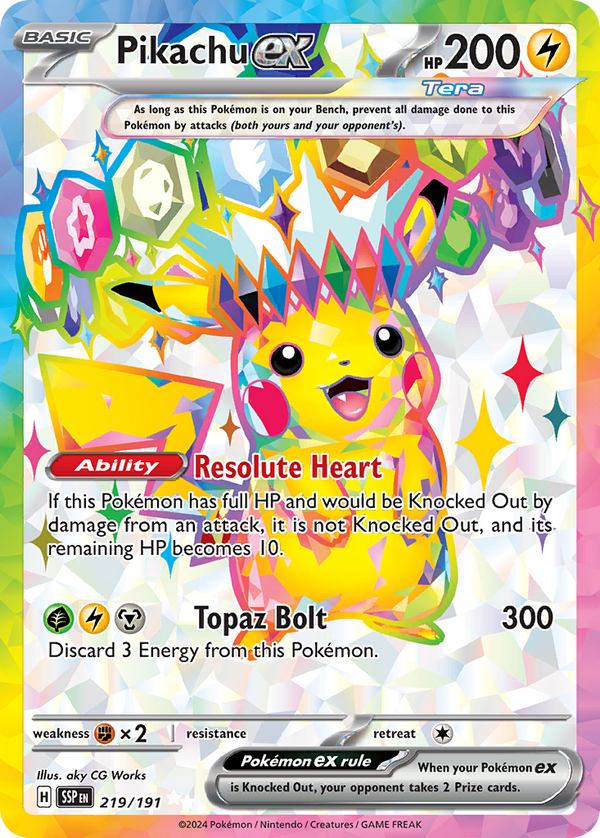 Pikachu EX - Surging Sparks SET-219