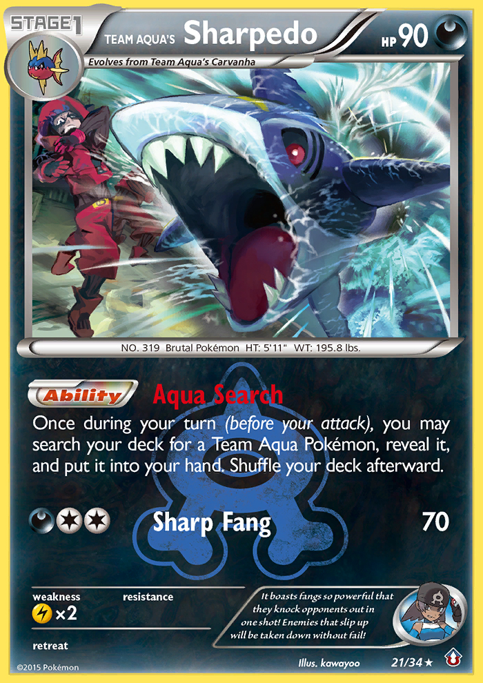 Team Aqua's Sharpedo - Double Crisis SET-21