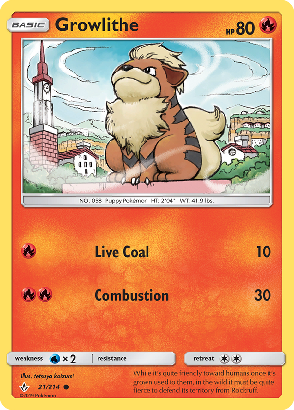 Growlithe - Unbroken Bonds SET-21