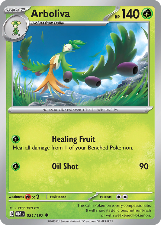 Arboliva (Obsidian Flames SET) (Pokémon) (Stage 2) (Grass) (HP: 140) (Uncommon) (PKM Obsidian Flames SET-124)