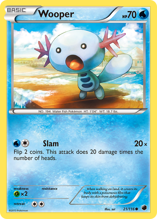 Wooper (Plasma Freeze SET) (Pokémon) (Basic) (Water) (HP: 70) (Common) (PKM Plasma Freeze SET-37)