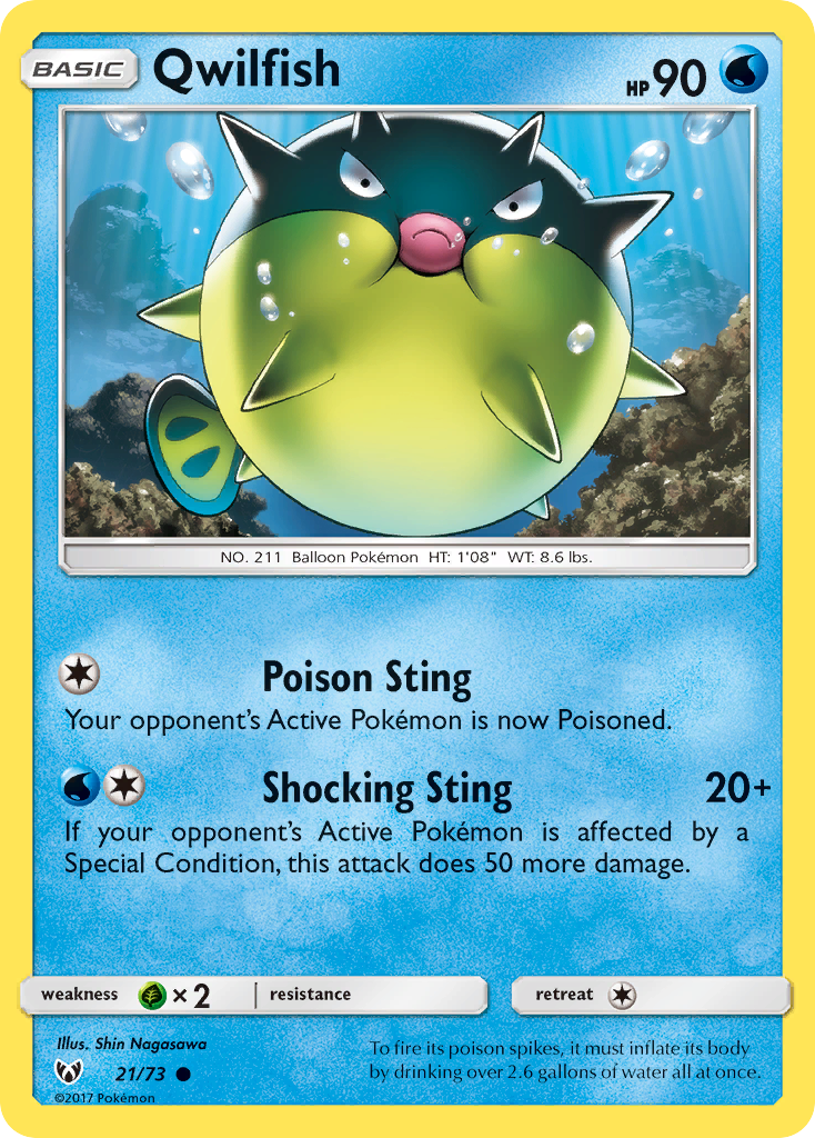 Qwilfish - Shining Legends SET-21