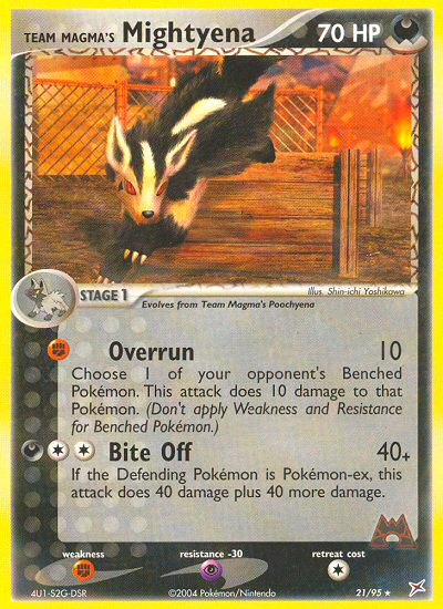 Team Magma's Mightyena - Team Magma vs Team Aqua SET-21