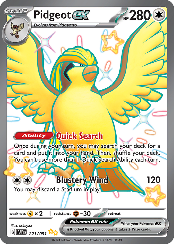 Pidgeot EX - Paldean Fates SET-221