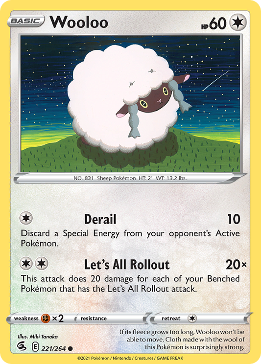 Wooloo (Fusion Strike SET) (Pokémon) (Basic) (Colorless) (HP: 60) (Common) (PKM Fusion Strike SET-137)