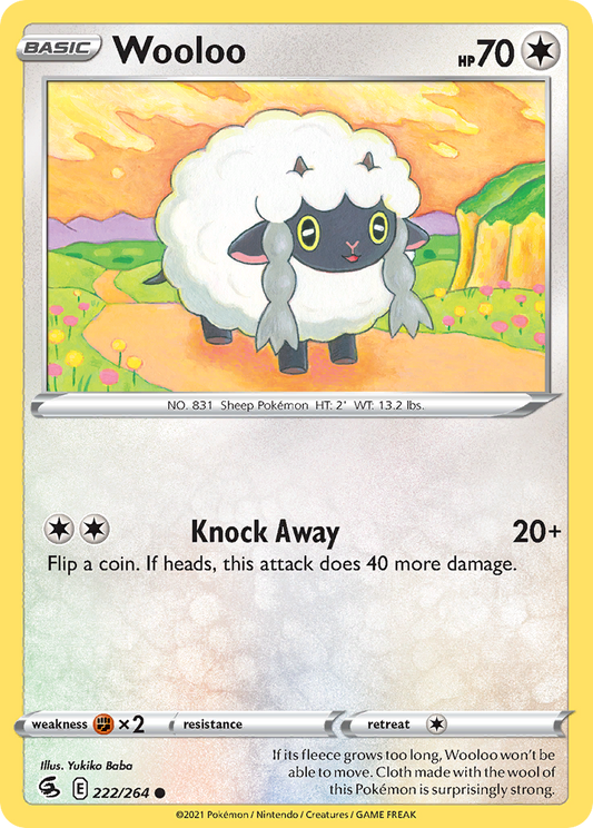 Wooloo (Fusion Strike SET) (Pokémon) (Basic) (Colorless) (HP: 70) (Common) (PKM Fusion Strike SET-138)