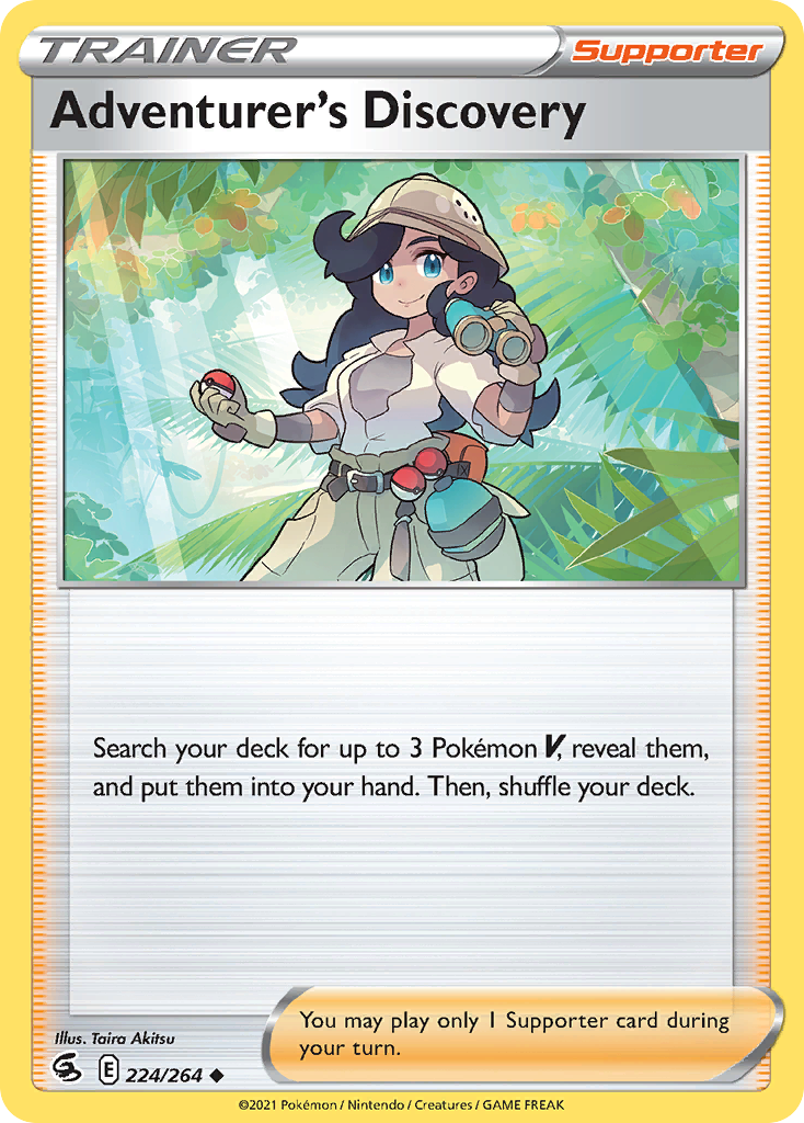 Adventurer's Discovery (Fusion Strike SET) (Trainer) (Supporter) (Uncommon) (PKM Fusion Strike SET-140)