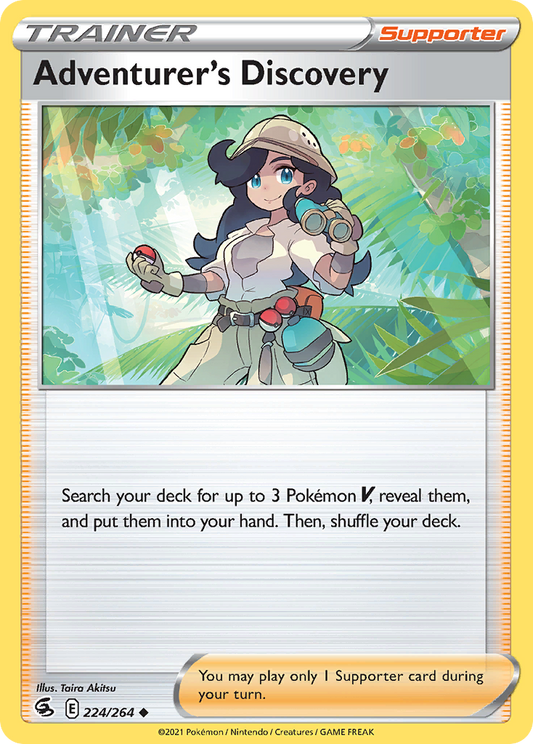 Adventurer's Discovery (Fusion Strike SET) (Trainer) (Supporter) (Uncommon) (PKM Fusion Strike SET-140)