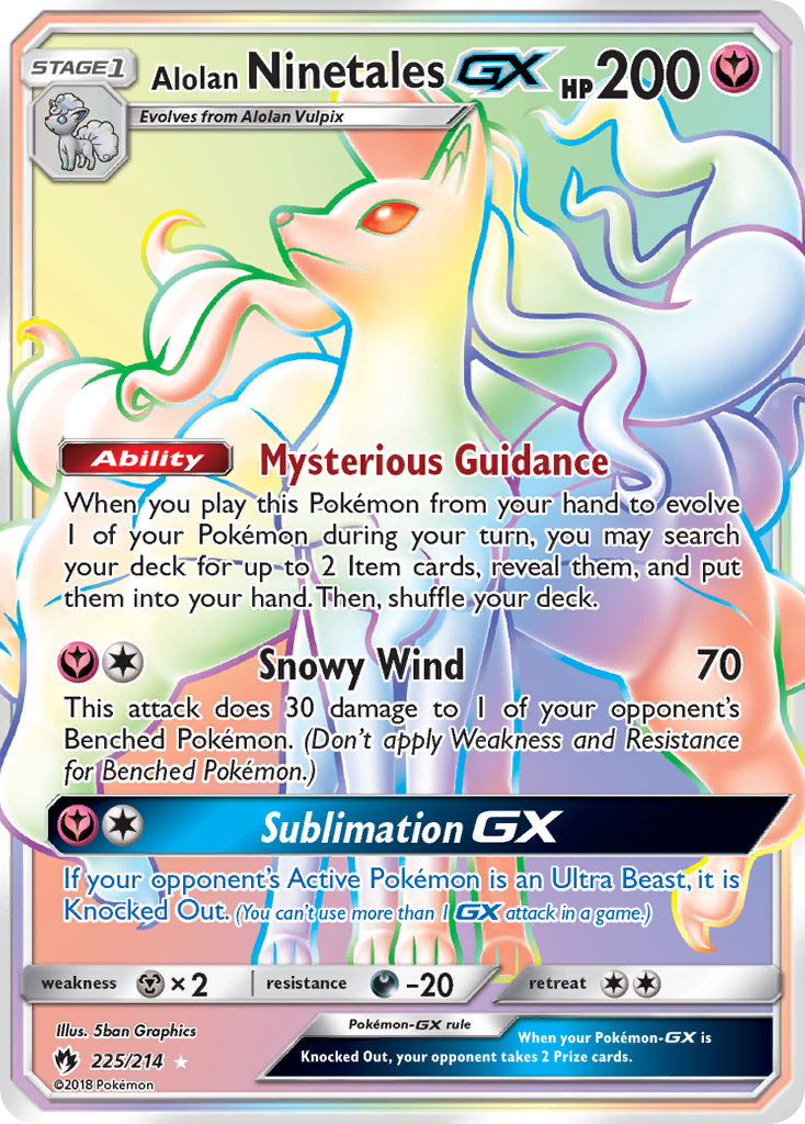 Alolan Ninetales-GX - Lost Thunder SET-225
