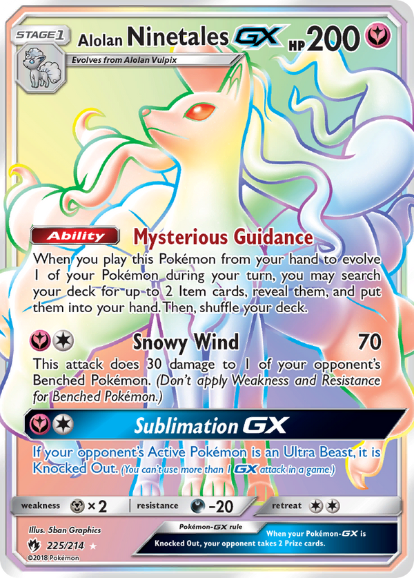 Alolan Ninetales-GX - Lost Thunder SET-225