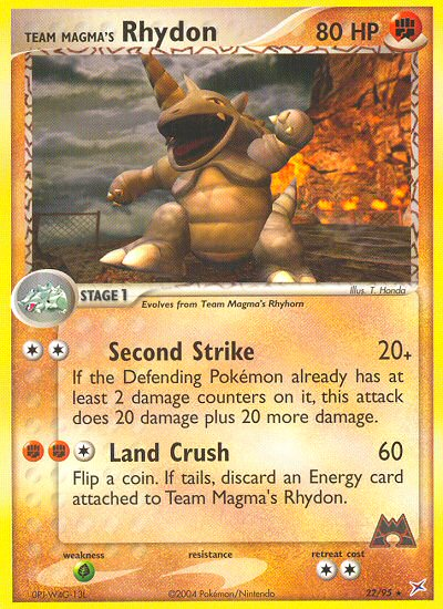 Team Magma's Rhydon - Team Magma vs Team Aqua SET-22