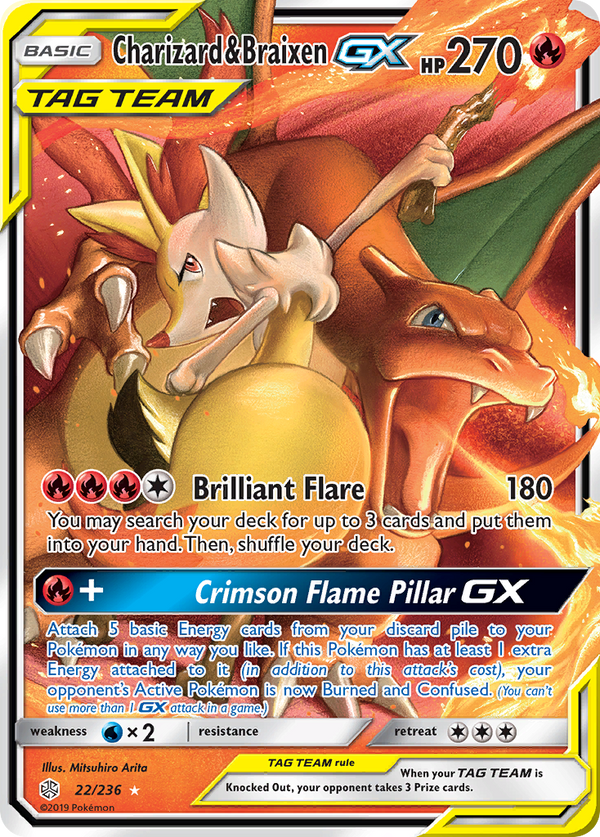 Charizard & Braixen-GX - Cosmic Eclipse SET-22