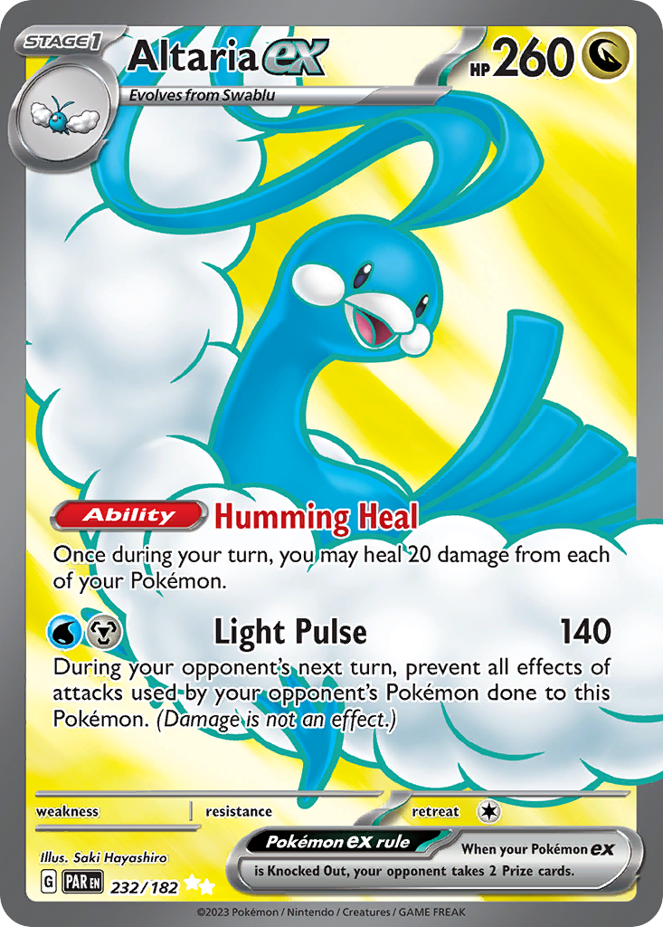 Altaria ex (Paradox Rift SET) (Pokémon) (Stage 1, ex) (Dragon) (HP: 260) (Ultra Rare) (PKM Paradox Rift SET-149)