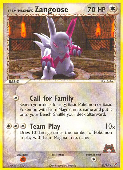 Team Magma's Zangoose - Team Magma vs Team Aqua SET-23
