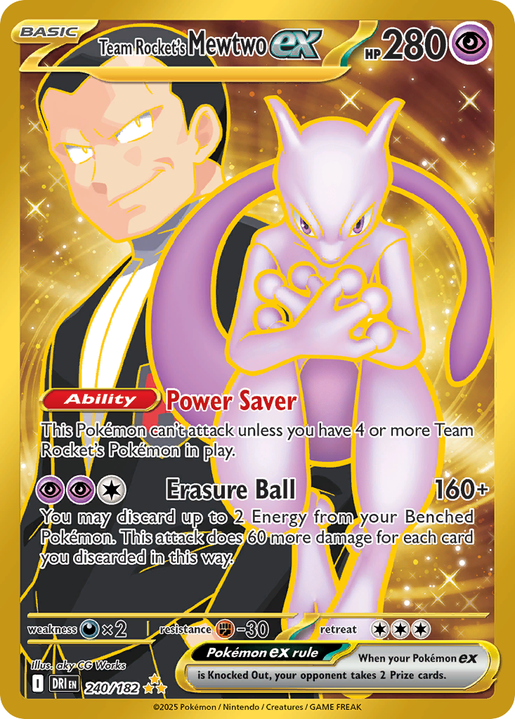 Team Rocket's Mewtwo EX - Destined Rivals SET-240