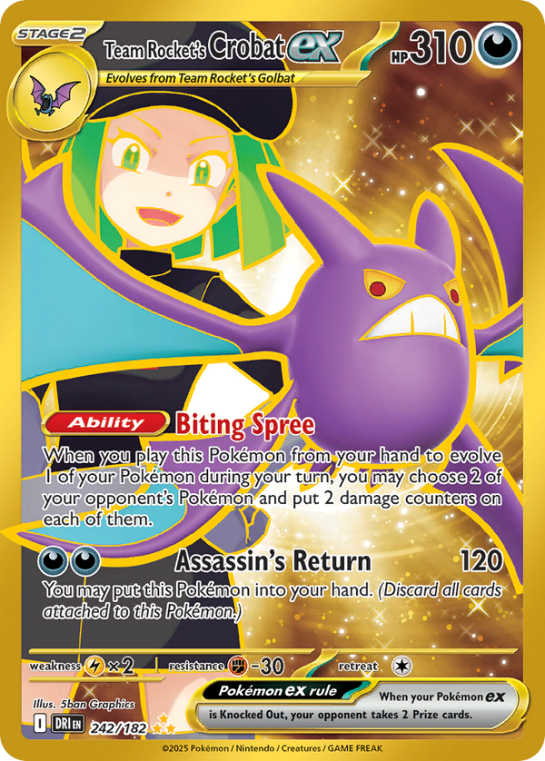 Team Rocket's Crobat EX - Destined Rivals SET-242