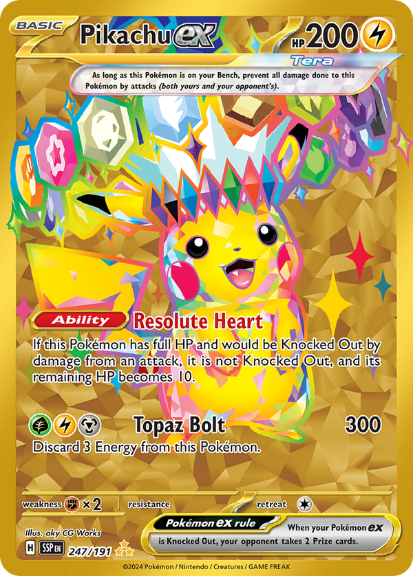 Pikachu EX - Surging Sparks SET-247