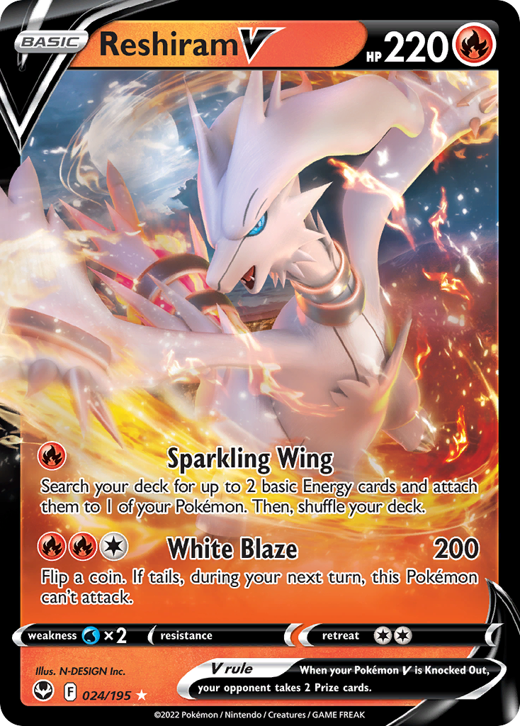 Reshiram V - Silver Tempest SET-24