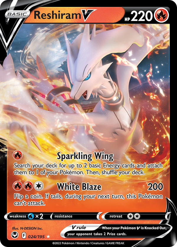 Reshiram V - Silver Tempest SET-24