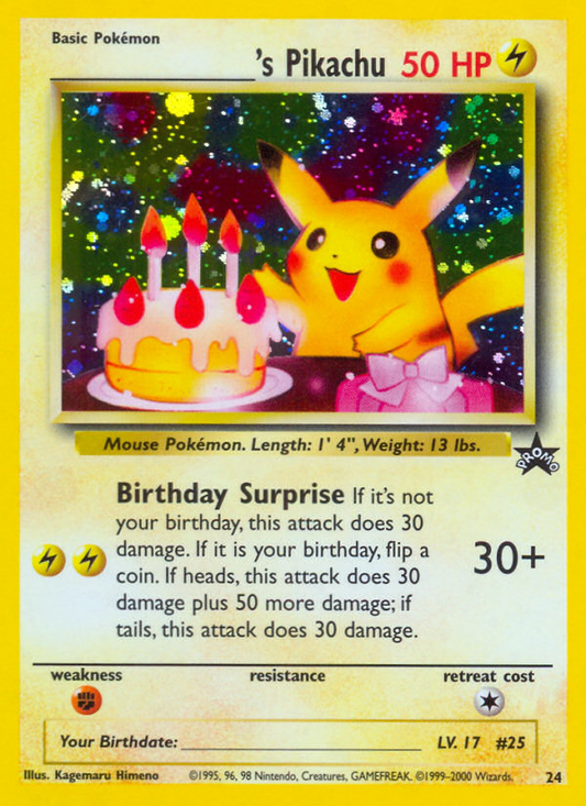 _____'s Pikachu (Wizards Black Star Promos SET) (Pokémon) (Basic) (Lightning) (HP: 50) (Promo) (PKM Wizards Black Star Promos SET-17)
