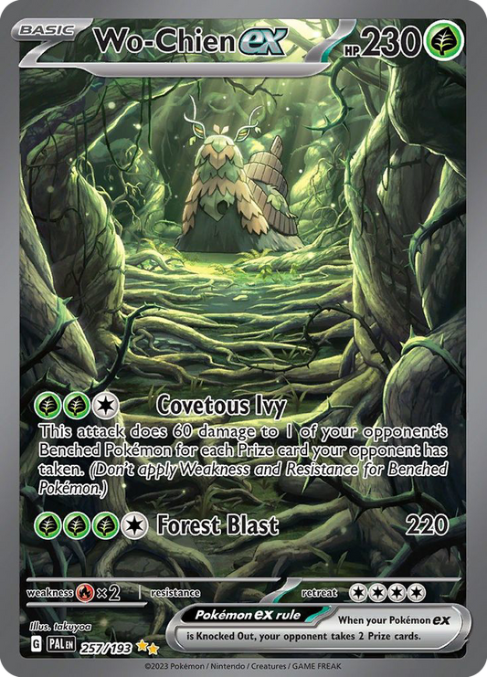 WoChien ex (Paldea Evolved SET) (Pokémon) (Basic, ex) (Grass) (HP: 230) (Special Illustration Rare) (PKM Paldea Evolved SET-176)