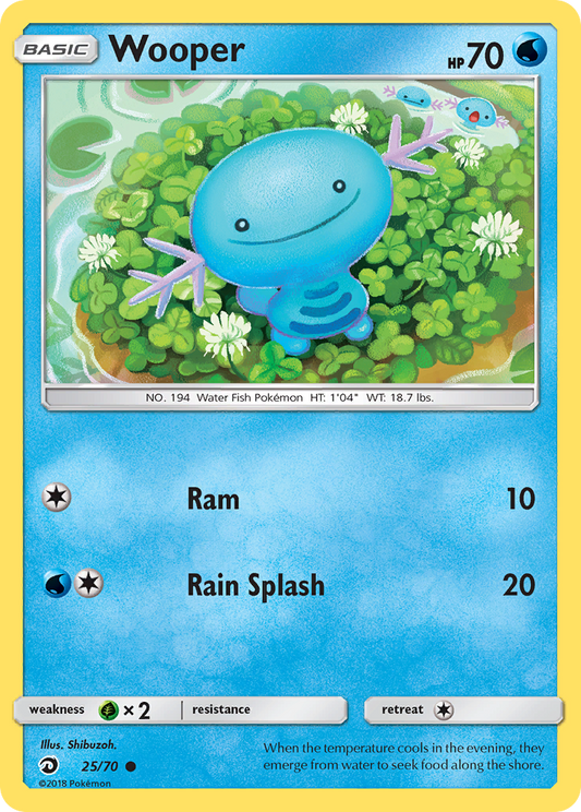 Wooper (Dragon Majesty SET) (Pokémon) (Basic) (Water) (HP: 70) (Common) (PKM Dragon Majesty SET-18)