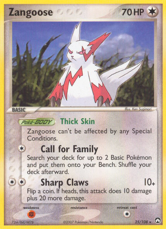 Zangoose (Power Keepers SET) (Pokémon) (Basic) (Colorless) (HP: 70) (Rare) (PKM Power Keepers SET-27)