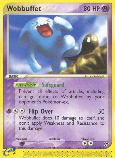 Wobbuffet (Sandstorm SET) (Pokémon) (Basic) (Psychic) (HP: 80) (Rare) (PKM Sandstorm SET-20)