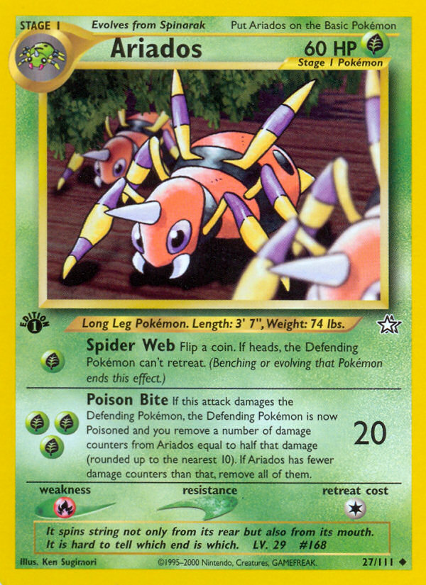 Ariados (Neo Genesis SET) (Pokémon) (Stage 1) (Grass) (HP: 60) (Uncommon) (PKM Neo Genesis SET-32)