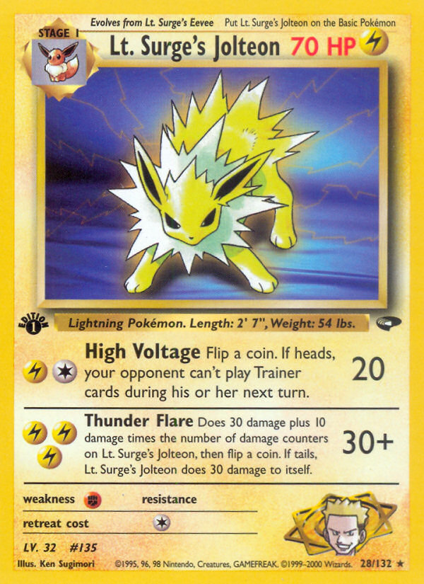 Lt. Surge's Jolteon - Gym Challenge SET-28