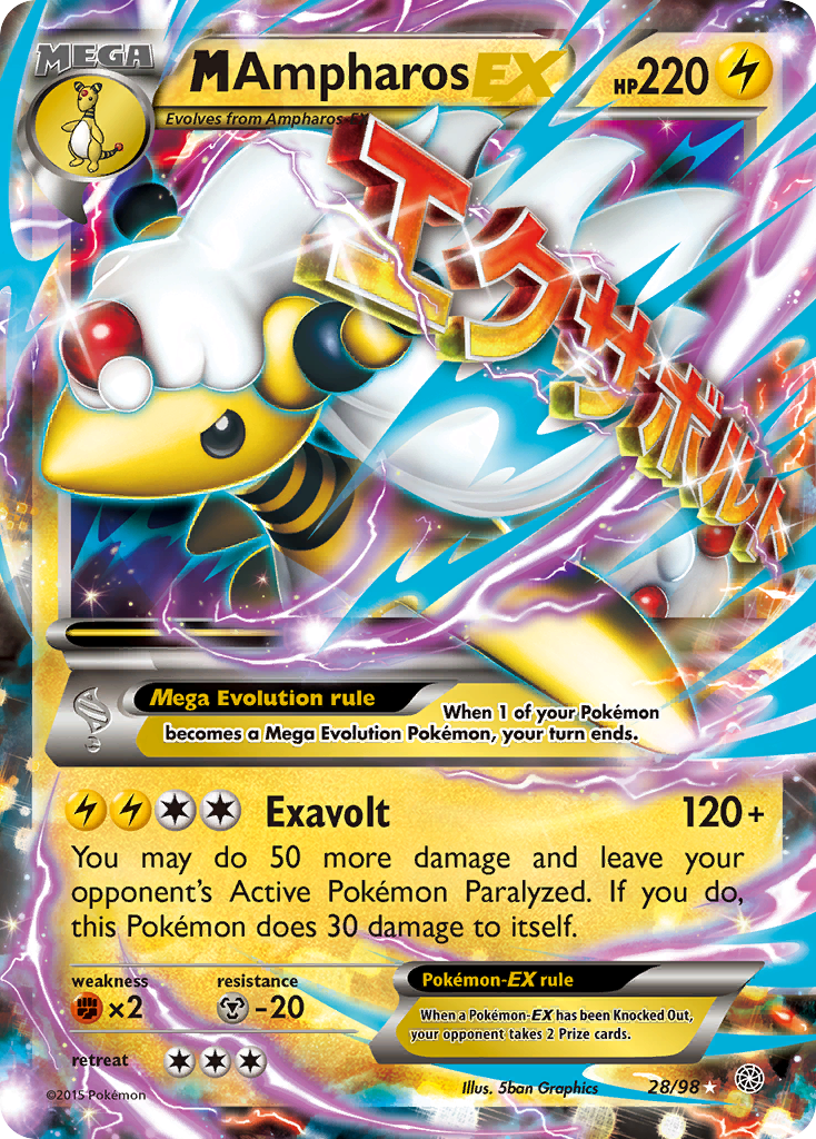 M Ampharos-EX - Ancient Origins SET-28