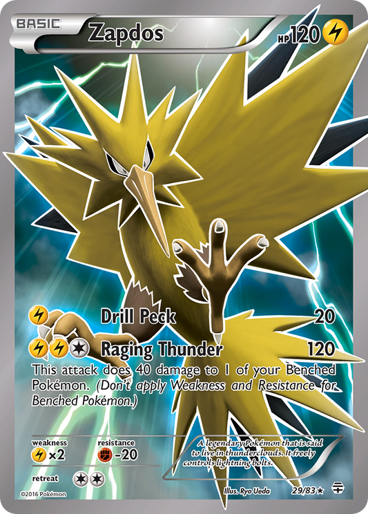 Zapdos (Generations SET) (Pokémon) (Basic) (Lightning) (HP: 120) (Rare Holo) (PKM Generations SET-23)