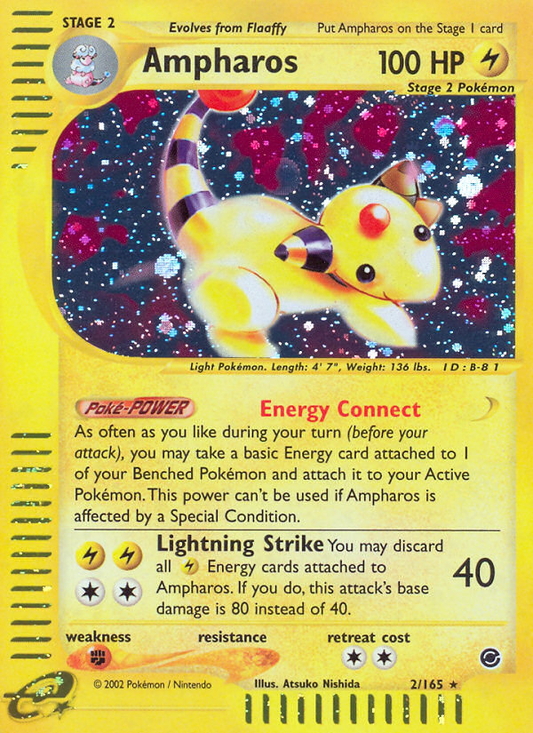 Ampharos (Expedition Base Set SET) (Pokémon) (Stage 2) (Lightning) (HP: 100) (Rare Holo) (PKM Expedition Base Set SET-78)