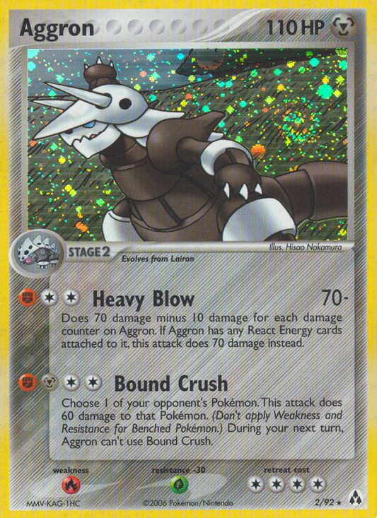 Aggron (Legend Maker SET) (Pokémon) (Stage 2) (Metal) (HP: 110) (Rare Holo) (PKM Legend Maker SET-12)