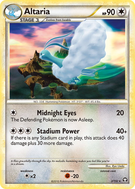 Altaria (HS Triumphant SET) (Pokémon) (Stage 1) (Colorless) (HP: 90) (Rare Holo) (PKM HS Triumphant SET-15)