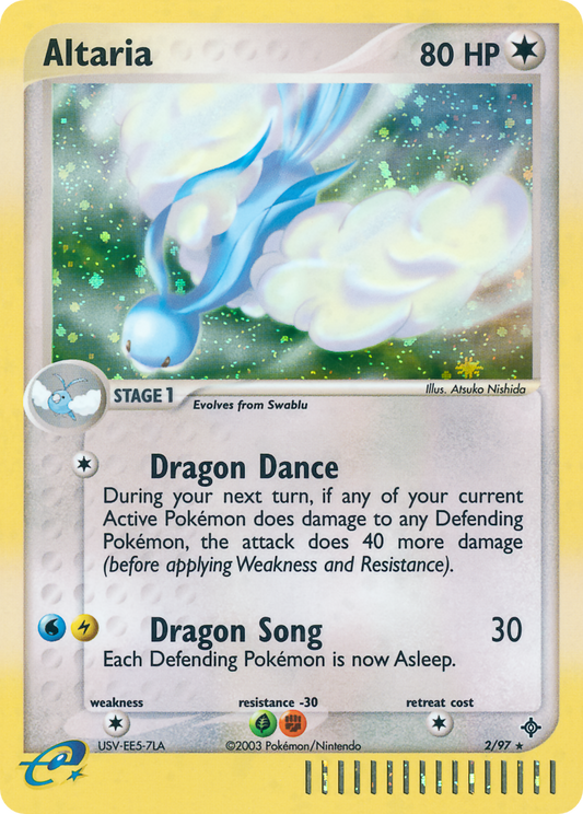 Altaria (Dragon SET) (Pokémon) (Stage 1) (Colorless) (HP: 80) (Rare Holo) (PKM Dragon SET-13)