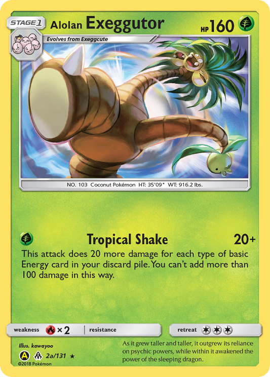 Alolan Exeggutor (Forbidden Light SET) (Pokémon) (Stage 1) (Grass) (HP: 160) (Rare) (PKM Forbidden Light SET-73)
