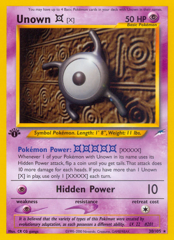 Unown [X] - Neo Destiny SET-30