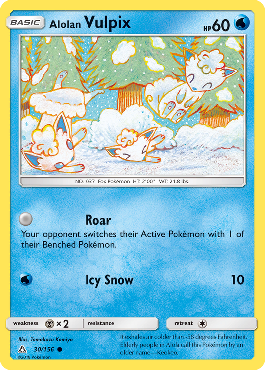 Alolan Vulpix (Ultra Prism SET) (Pokémon) (Basic) (Water) (HP: 60) (Common) (PKM Ultra Prism SET-103)