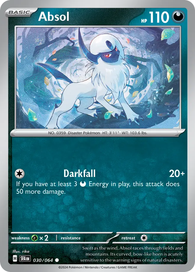 Absol (Shrouded Fable SET) (Pokémon) (Basic) (Darkness) (HP: 110) (Common) (PKM Shrouded Fable SET-24)