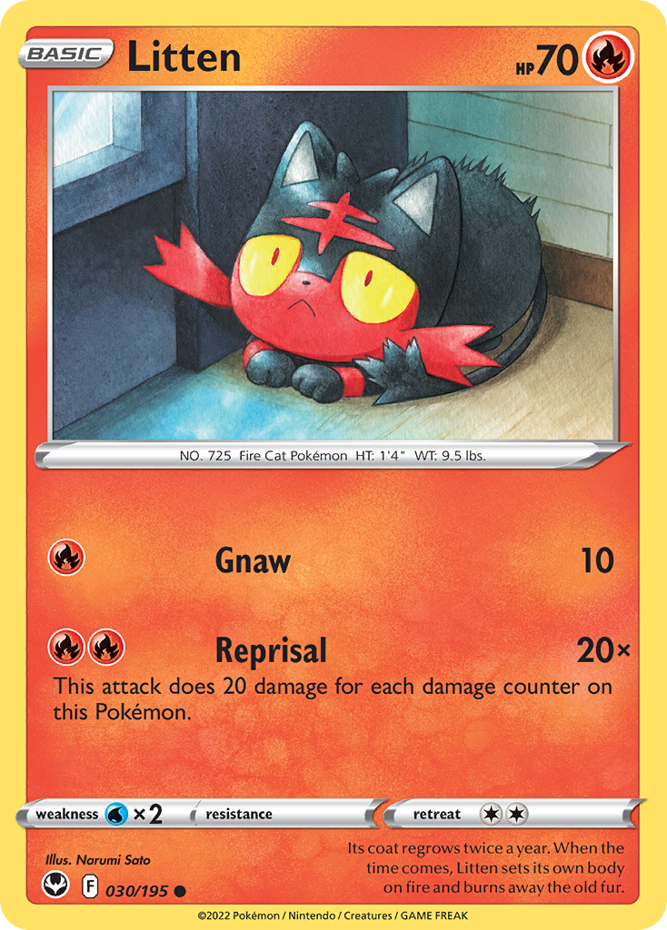 Litten - Silver Tempest SET-30