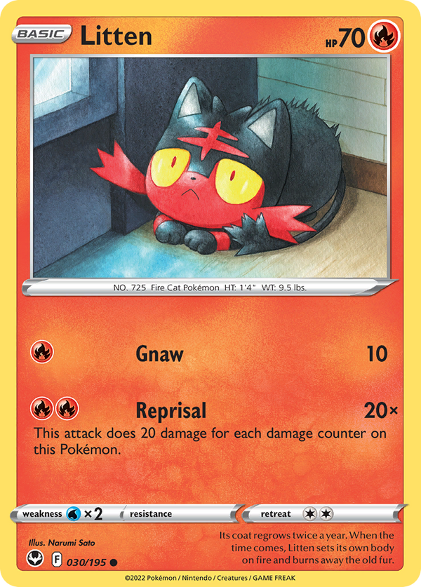 Litten - Silver Tempest SET-30
