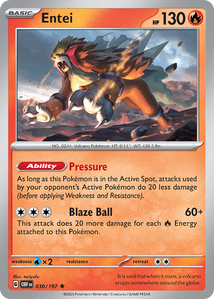 Entei - Obsidian Flames SET-30